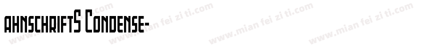 ahnschriftS Condense字体转换